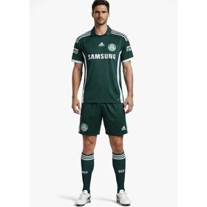 Adidas Palmeiras Soccer Jersey Mens Medium Green Samsung Ciro 7 Brazil